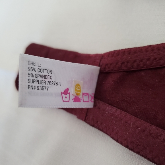 Flirtitude Tshirt Bra 34D Adj Strap to Racerback Tee Light Padding Burgundy 36C‎ - Picture 13 of 15